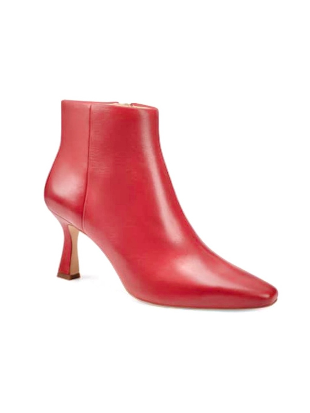 Louise et Cie Lenci Red Kitten Heel Leather Booties
